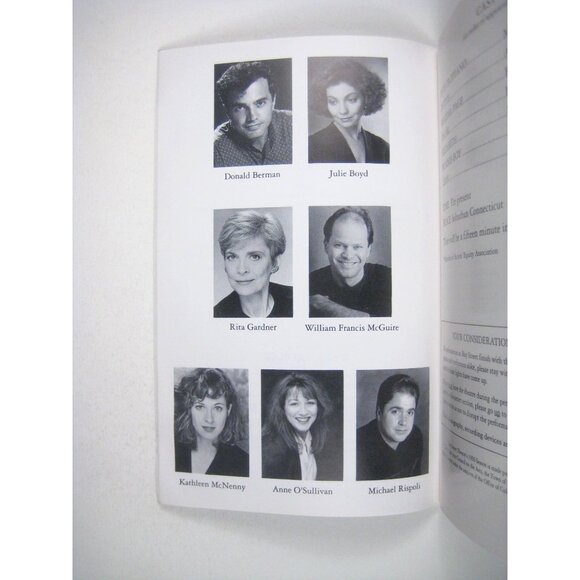 Bay Street Theatre Program Tropeano Paints Bill Bozzone 1996 Premiere Sag Harbor - Picture 3 of 6